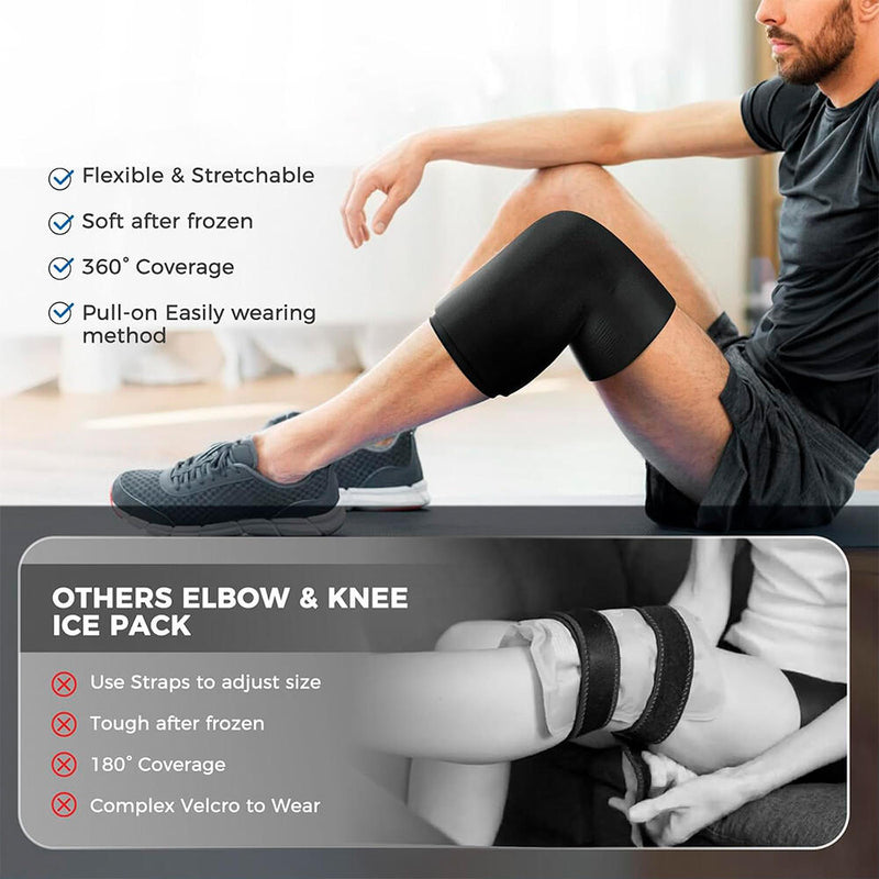 Pack Almohadilla de gel para rodillas codos Y Gorro de gel para el tratamiento de dolor